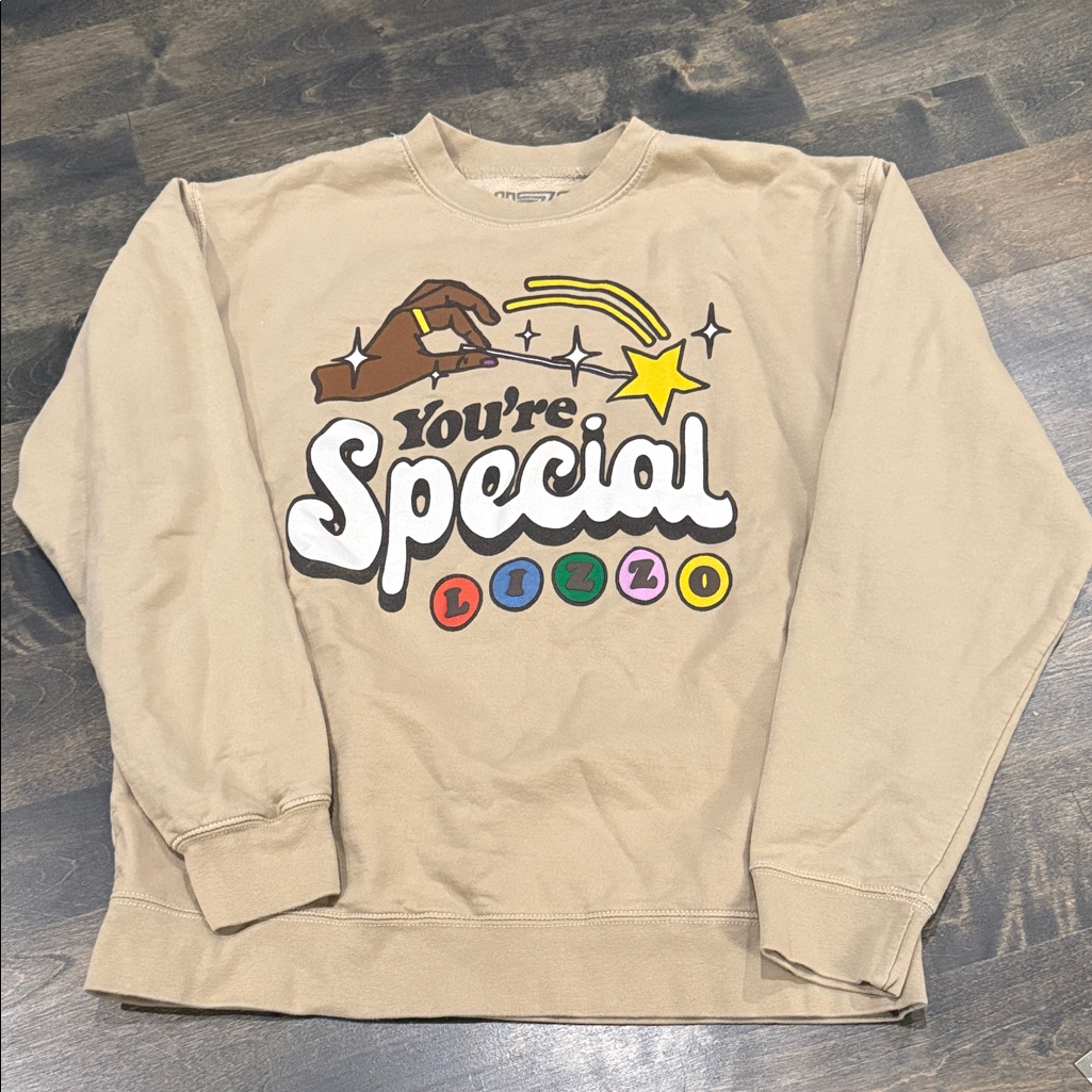 Lizzo Concert Youre Special Beige Sweater